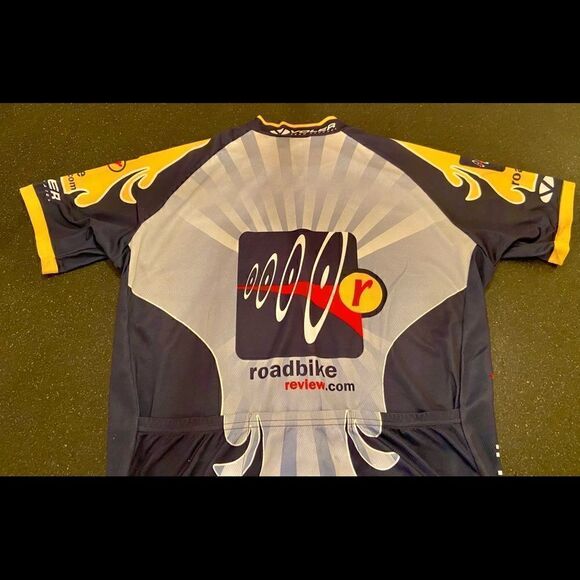 VOLVER Road Biking Shirt Size XL Navy/Yellow/Gry - Picture 5 of 10